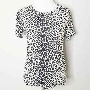 New Chaser Leopard Print Short Sleeve Tee XS